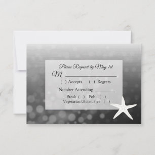 Black Starfish Oceanic Bröllop OSA Card Kort