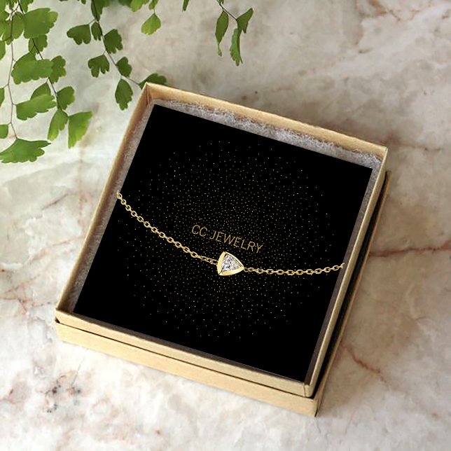 Black Starnight Jewerly Bracelet Visning Fyrkantigt Visitkort (Skapare uppladdad)