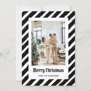 Black Starry Natt Photo God jul Card Julkort