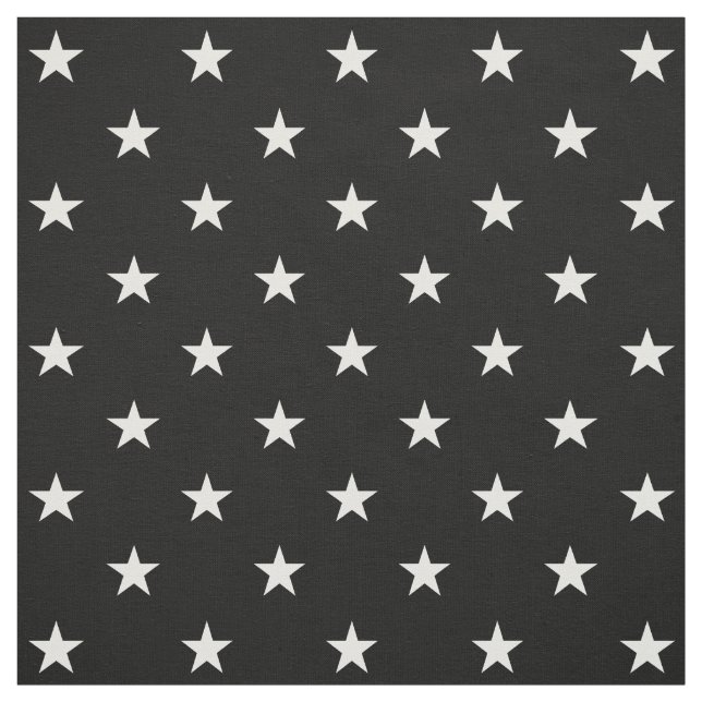 Black Stars Fabric Tyg (Provkarta)