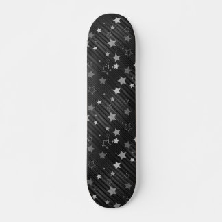 Black Stars Mönster Mini Skateboard Bräda 18,7 Cm