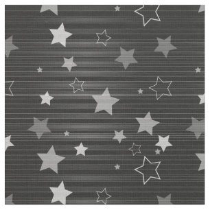 Black Stars Mönster Tyg