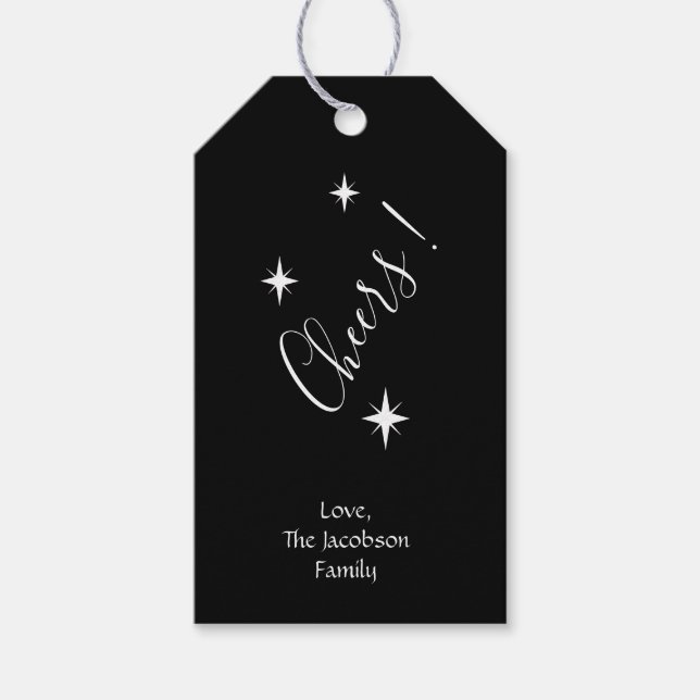 Black Stars och Cheers Presentetikett (Framsidan)