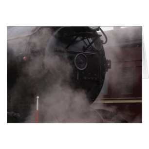 Black Steam Tåg Hälsningskort