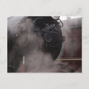 Black Steam Tåg Vykort