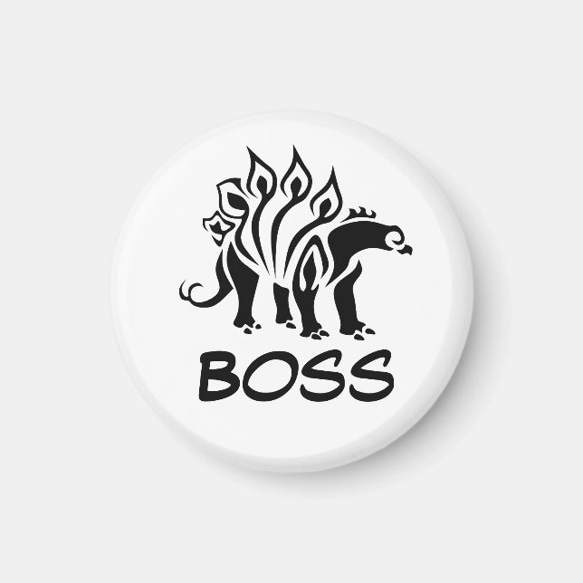 Black Stegosaurus Spiked Dinosaur Magnet (Framsidan)