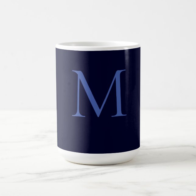 Black Sten Deep Blue Classic Unik Monogram Kaffemugg (Center)