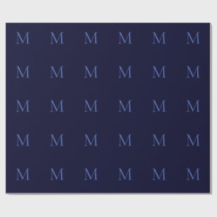 Black Sten Deep Blue Classic Unik Monogram Presentpapper
