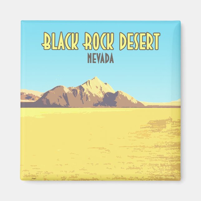 Black Sten Desert Nevada Vintage Magnet (Framsidan)