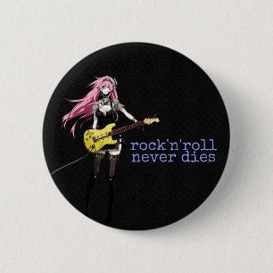 Black Sten "n Roll Button Knapp