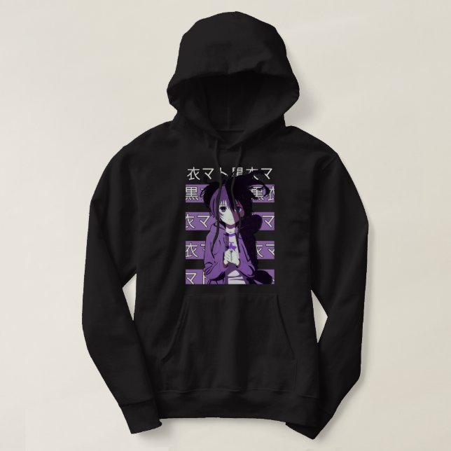 Black Sten Shooter Mato Kuroi Anime Hoodie (Design framsida)