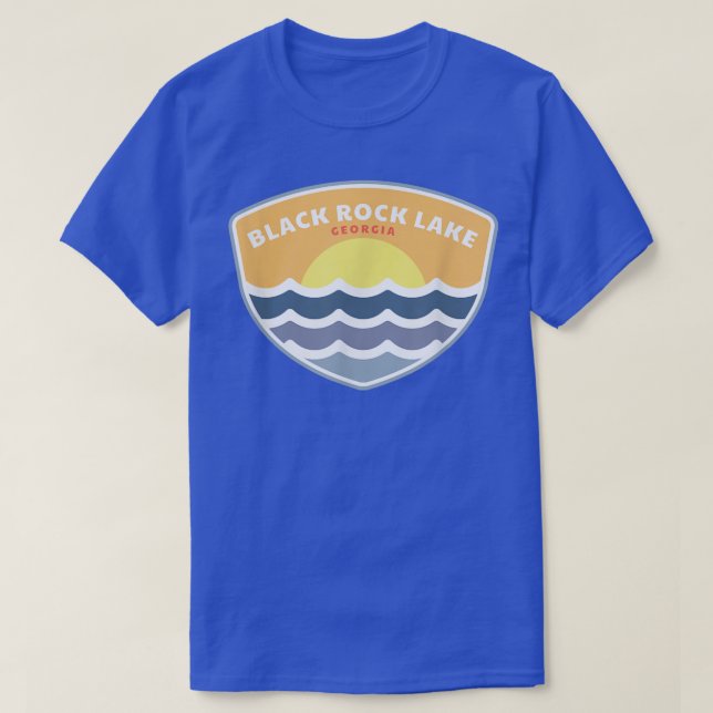 Black Sten Sjö Georgia GA Sunset Vacation Souveni T Shirt (Design framsida)