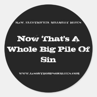 Black Sticker Runt Klistermärke