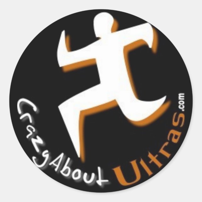 Black Sticker Runt Klistermärke (Framsida)