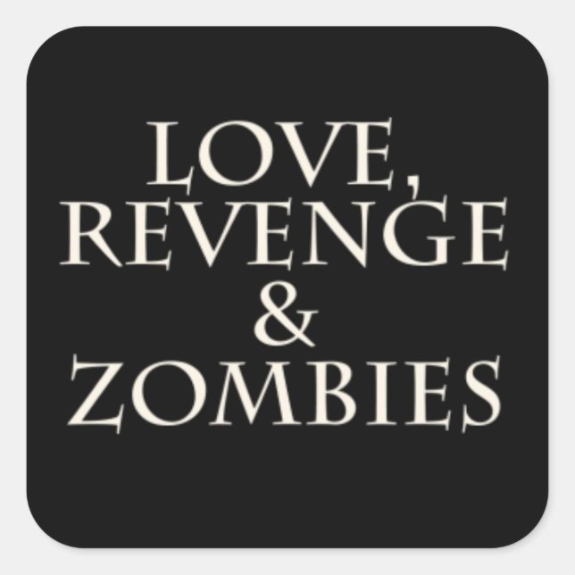 Black Stickers Fyrkantigt Klistermärke (Framsida)