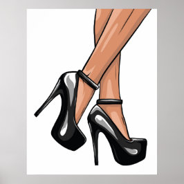 Black Stiletto Heels och Ben Poster