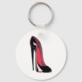 Black Stiletto Shoe Nyckelring