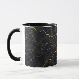 Black Stone med Guld och Silver Veins Mugg