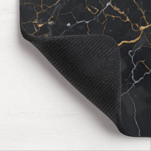 Black Stone med Guld och Silver Veins Musmatta