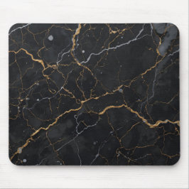 Black Stone med Guld och Silver Veins Musmatta