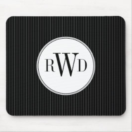 Black Streck Monogram Mousepad Musmatta