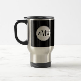 Black Streck Monogram Mugg