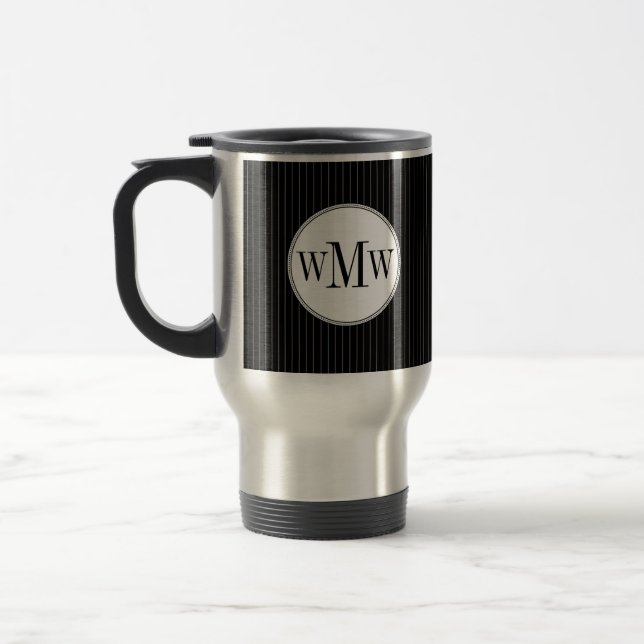 Black Streck Monogram Mugg (Vänster)