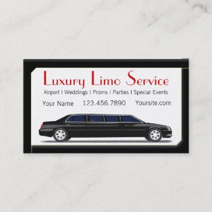 Black Stretch Limousine Visitkort