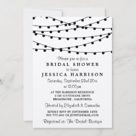 Black String Ljus på Möhippan Rustic Kraft Inbjudningar