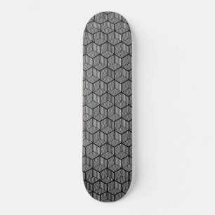 Black Stripe Cubes Mini Skateboard Bräda 18,5 Cm