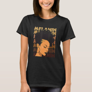 Black Strong Girl Afro Kärlek Melanin African Amer T Shirt