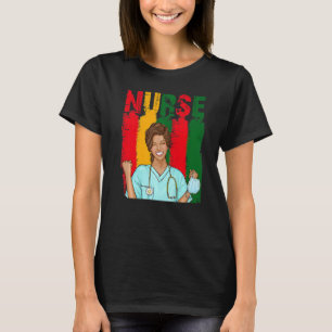 Black Strong Nurse Afro Kärlek Melanin African Ame T Shirt