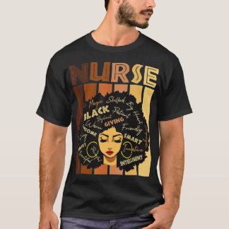 Black Strong Nurse Afro Kärlek Melanin African Ame T Shirt