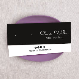 Black Stud Script Earring Holder Litet Visitkort