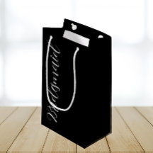 Black Stylized Script Bröllop Bridesmaid