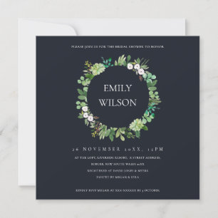 BLACK SUCCULENT WREATH FAUNA MÖHIPPA INBJUDAN