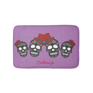 Black Sugar Döskallars Day of the dead Thunder_Co Badrumsmatta