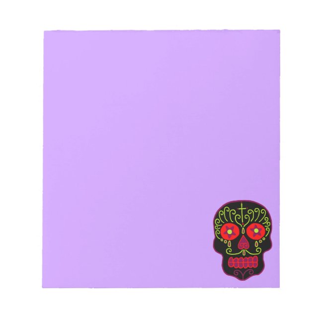 Black Sugar Skull Anteckningsblock (Framsida)