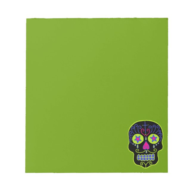 Black Sugar Skull Anteckningsblock (Framsida)