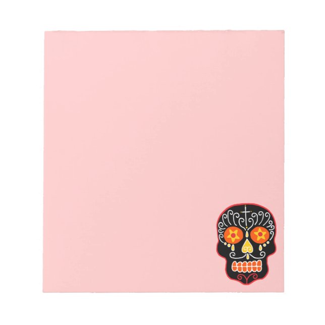 Black Sugar Skull Anteckningsblock (Framsida)
