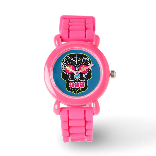 Black Sugar Skull Armbandsur (Framsida)