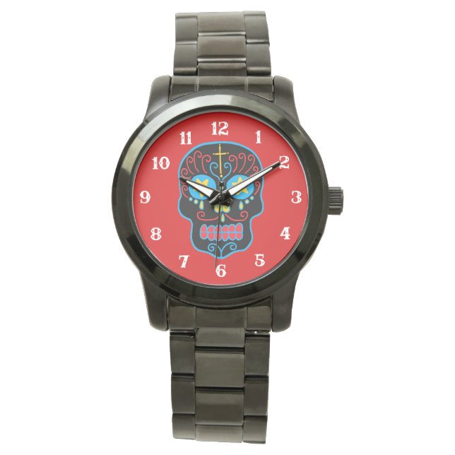 Black Sugar Skull Armbandsur (Framsida)