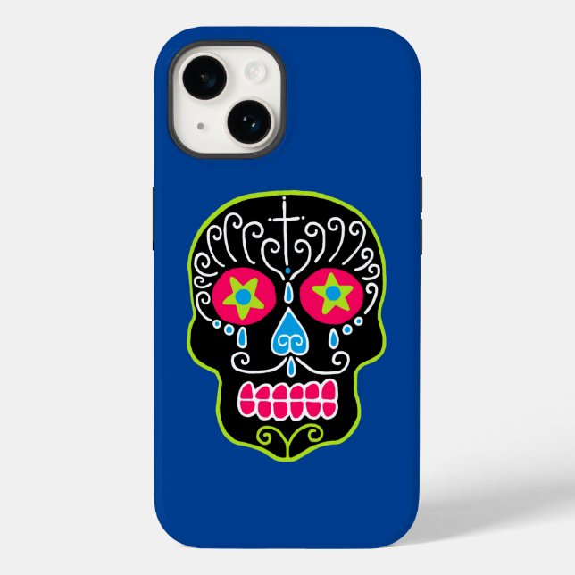 Black Sugar Skull Fodral-Mate iphone case (Baksida)