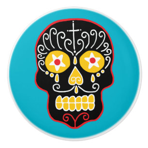 Black Sugar Skull Knopp