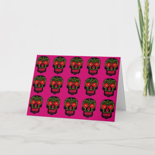 Black Sugar Skull Kort (Framsida)