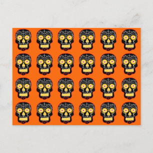 Black Sugar Skull Vykort