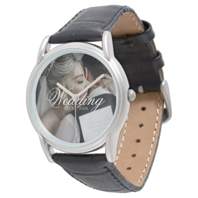 Black Suite Bröllop Watch Armbandsur (Vinklad)