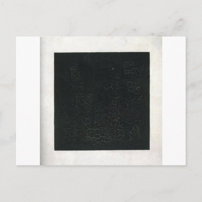 Black Suprematistic Square av Kazimir Malevich Vykort (Framsida)