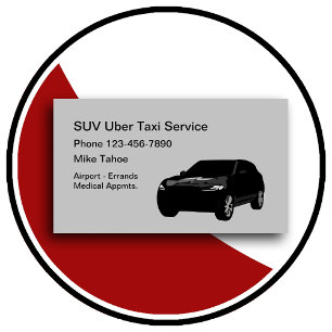 Black SUV Taxi Ride Car Visitkort