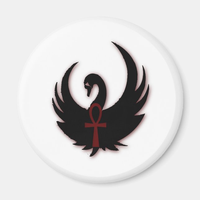 Black Svan med Ankh Magnet (Framsidan)